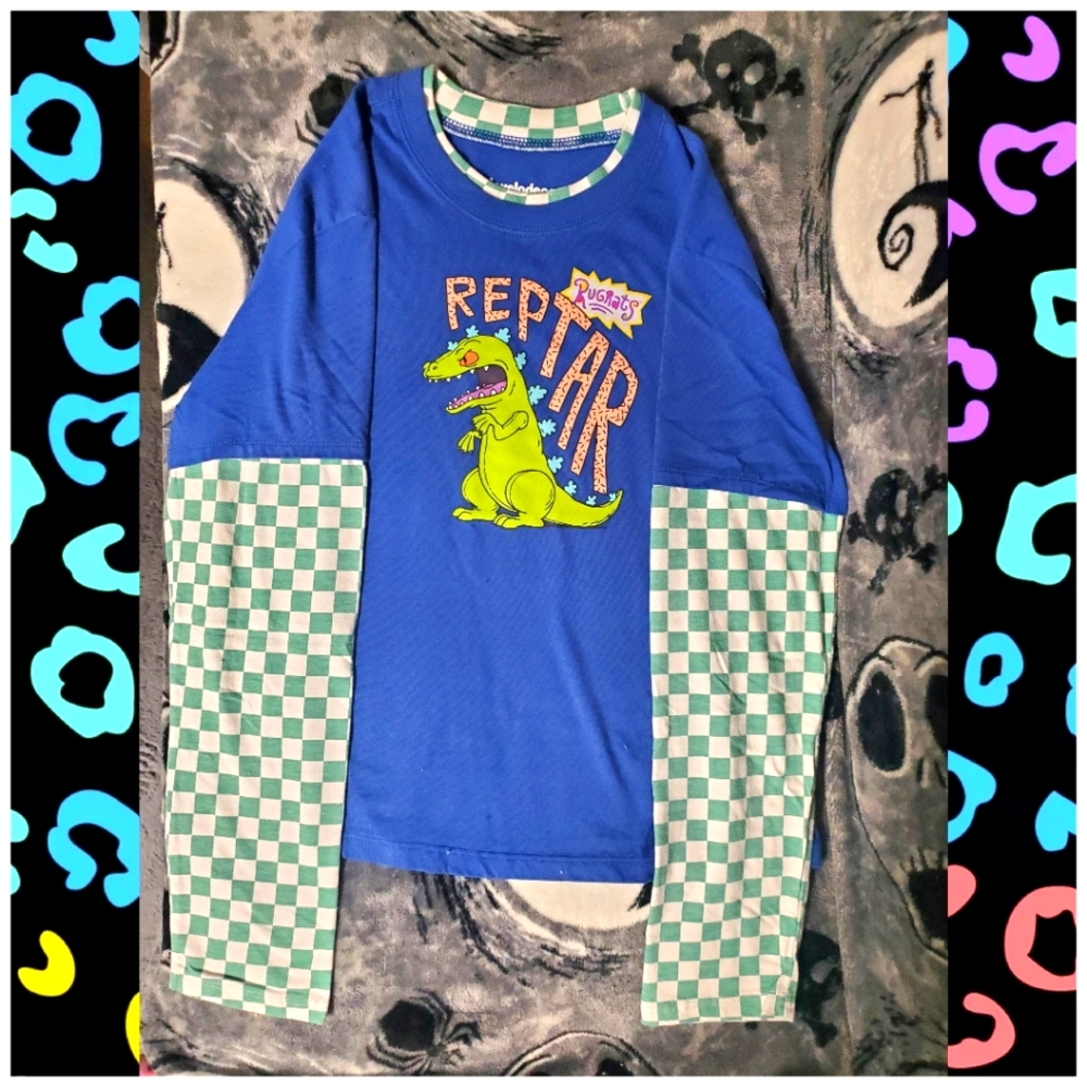 Blue and Green Dinosaur Kids Shirt